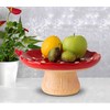 dgudgu Mushroom Fruit Bowl For Kitchen Counter 10 Inch Fruit