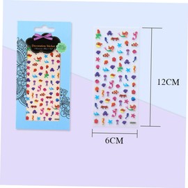 Healvian 3 Sheets Kids Nail Art Stickers Cartoon Sea Star Fingertip Decals Nail Material