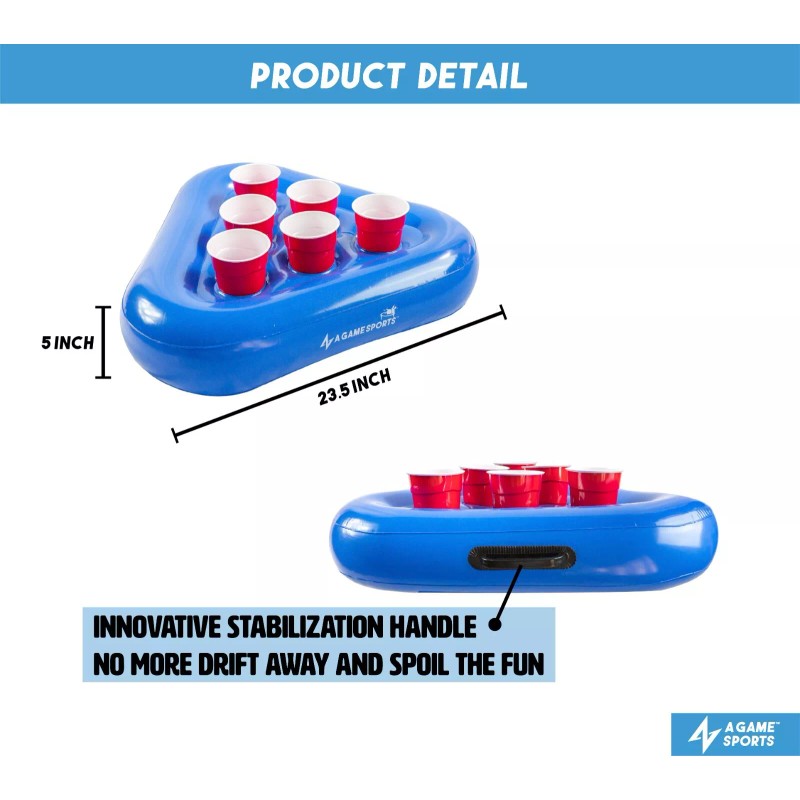 A Game Sports Pool Lounge Floating Beer Pong Set Game