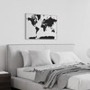 Large A1 White & Black Map of the World Travel