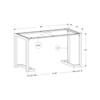 Monarch Specialties I Accent Table-42 L Tempered Glass Hall Console,