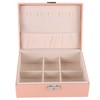 Jewelry Box Organizer 2 Layer Jewelry Storage Case PU Leather
