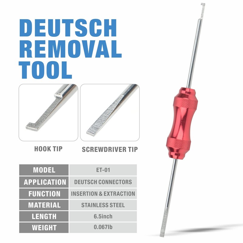 iCrimp ET-01 Deutsch Insertion & Extraction Tools, Contact Extraction, Contact-to-Housing,