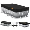 HIGHTQURO Rectangular Pool Cover for Above Ground Pools,Solar Oval Pool