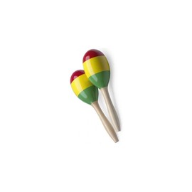 Stagg MRW-29R Pair of wooden Oval Maracas - Reggae