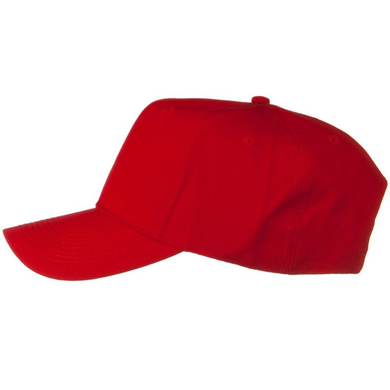Solid Cotton Twill Pro Style Cap - Red