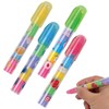 Pack of 4 Stackable Rubber Pen Style Erasers 5 Colours