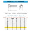 M8-1.25 x 25mm Socket Head Cap Screws Metric, Hex Socket
