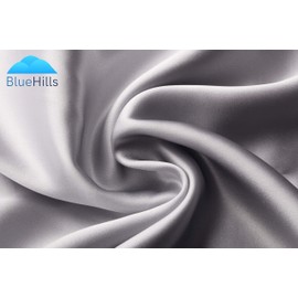 BlueHills 3 Piece Luxury Gift Set 100% Pure Mulberry Natural Soft Both Sides Silk Pillowcase 2 Pack for Hair and Skin Hidden Zipper & 1 Pure Silk Eye Mask in Gift Box Silver Grey King Size - K014