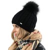 Alur Women's Beanie Winter Hat Knitted Hat with Bobble -