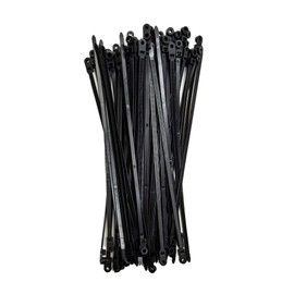 ZipTie.com 15-inch Black Screw Mount Cable Tie, 120-lb Tensile Strength, 100-Pack