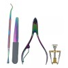 sin marca Set De Manicura Pedicura Profesional Alicate Corrector Lima