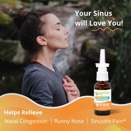LiviaOne Nasal Spray, All-Natural Plant Based Probiotic Sinus Spray 1 Fl Oz (Pack of 2)