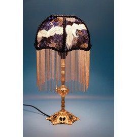 Sofyee Vintage Bedside lamp, Ruihe Table lamp/chidori lamp/Vintage Tassel Table lamp/Handmade Brass Bedroom lamp/Vintage Table lamp/Soft Light Reading Table lamp