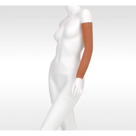 Juzo Soft 2002 30-40mmhg Max Armsleeve with Silicone Top Band for Women, Cinnamon, 5 (V) Long