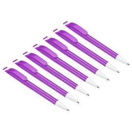 PATIKIL Rotary Ballpoint Pens, 7 Pack Medium Point 1mm Smooth Writing Black Ink Rotary Ball Pens Plastic Twist Pens for Home Office Gifts Pen, Purple