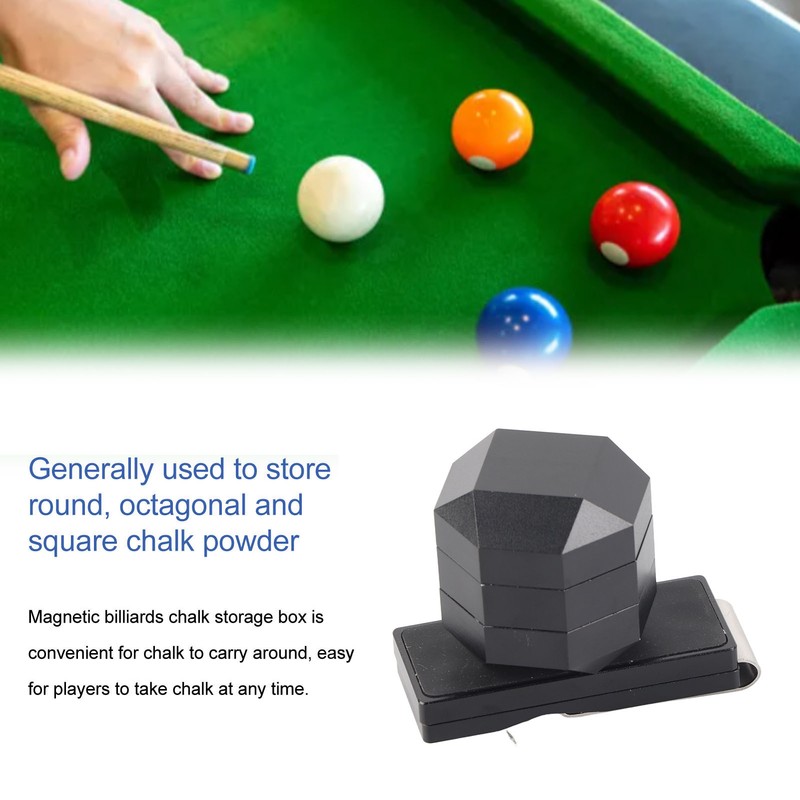 Aluminum Cue Chalk Holder Clip Octagon Universal 3 Layers Billiard