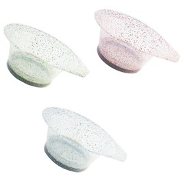 lasenersm 3 Pieces Hair Color Bowl Glitter Hair Dye Bowl Hair Color Mixing Bowl Plastic Color Mixing Tint Bowl Round Applicator Bowl Hair Dyeing Color