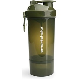 SmartShake Original2GO ONE Verde Army 800ml, Botella Mezcladora de Proteínas, Libre de BPA, 1 Compartimiento incluído