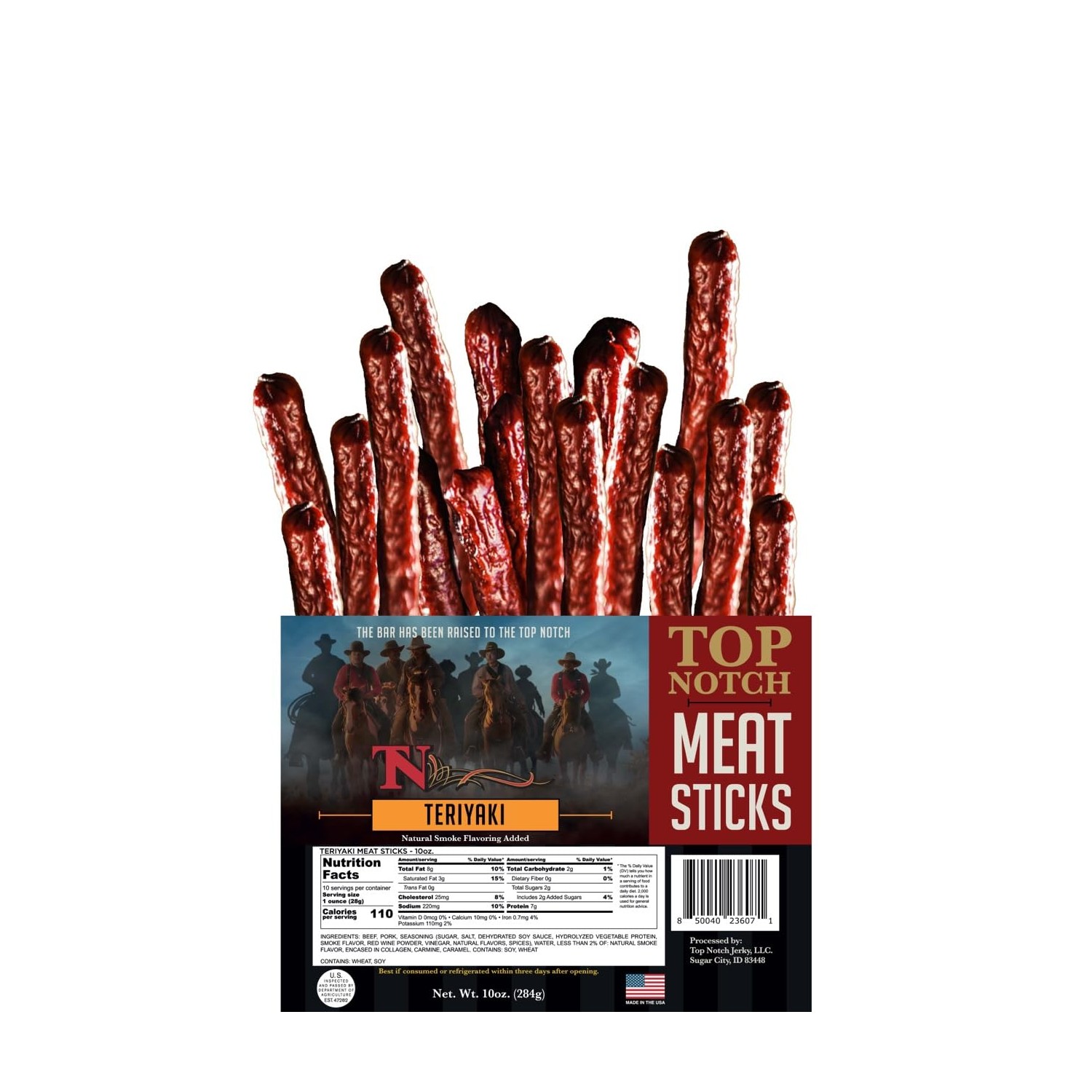 Top Notch Meat Sticks - 10 oz Bag of Beef Jerky Sticks - High Protein ...