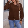 Saodimallsu Womens Button Down Cardigan Sweaters Crew Neck Long Sleeve