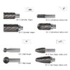 Carbide Burr Set 8pcs 1/4 Inch Shank Diameter Double Cut