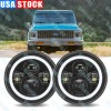Unbranded 7" Round Led Headlight Hi/Lo Lamps for Chevy Truck