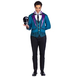 Leg Avenue Mens Victorian Butler Costume with Bowtie, MEDIUM, Multicolor