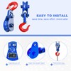 WULAZMU Snatch Block with Hook, 8 Ton 6" Sheave Fit