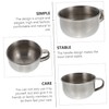 NOLITOY 4pcs Simple Design Men's Shaving Bowl Stainless Steel Handle