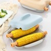 Microwave Corn Steamer with Lid, Microwave Corn Steaming Box Plastic