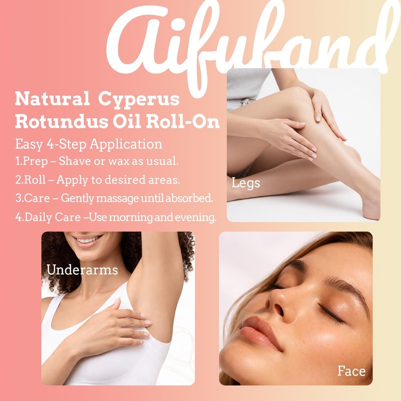 Cyperus Rotundus Oil for Hair Removal,Rose Quartz Roll On,120 mL