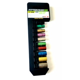 Pittsburgh Professional BRAND NEW Professional 10 Pc 1/4 in. Drive SAE Color Coded Socket Set