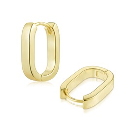 ALEXCRAFT 925 Silver Hoop Earrings Women's Small Chunky Hoop Earrings Hypoallergenic Sterling Silver Earrings Mini Thick Hoop Earrings Small Huggie Earrings Small Wide Hoop Earrings, Silver