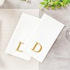 Luxenap Rectangle Gold Letter D White Paper Napkin - Air