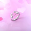 Fookduoduo Hug Rings for Women Sterling Silver Adjustable Love Ring