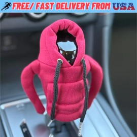 Unbranded Hoodie Style Gear Shift Cover Red Car Shifter Interior Trim Gear Knob Protector