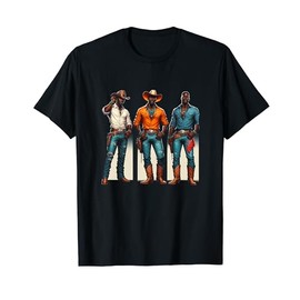 Black Cowboy Western Rodeo Melanin Black History Texas Men T-Shirt