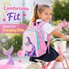 CCJPX 16" Mermaid Backpack for Girls, 3Pcs Kids Sequin Bookbag