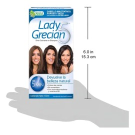 Tinte Shampoo Lady Grecian 5 Castaño a Negro Sin Amoníaco 120ml