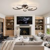 HLILCEH 66W Modern LED Ceiling Light, Flower Flush Mount Light