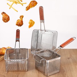 Skingwa Deep Fryer Basket with Handle (#2: 18*20*11cm/7"x7.8"x4.3")