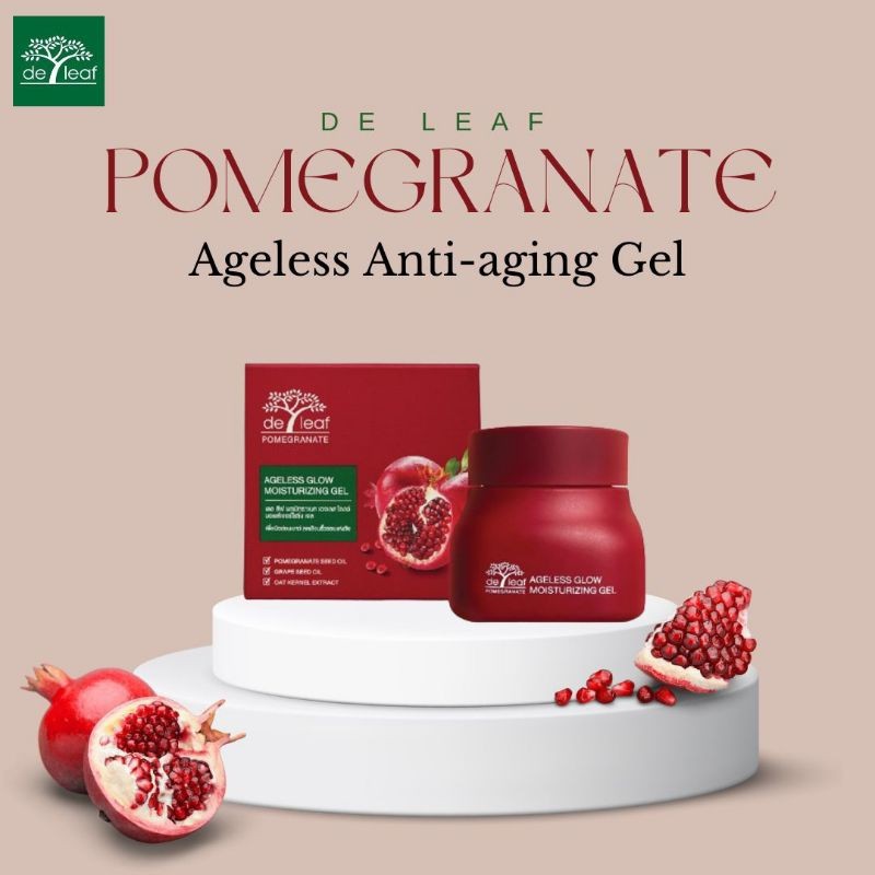 De Leaf Ageless Glow Moisturizing Pomegranite Gel သလဲသီးအသားဖြူgel