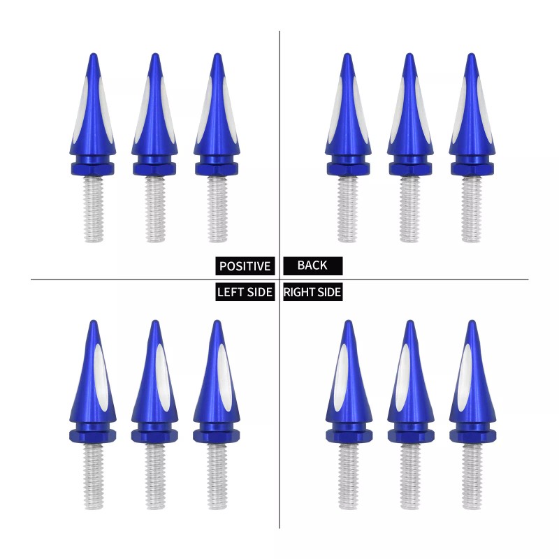 HDBUBALUS Blue Spike Wind Screen Windshield Bolts For Harley 96-2013