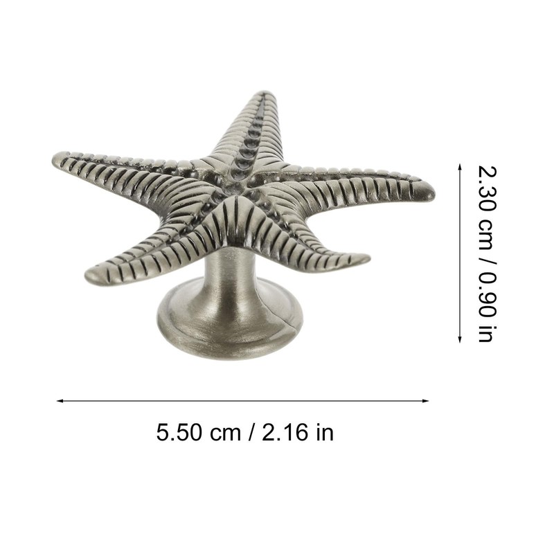 Angoily 4 PCS Sea Star Shaped Knobs, Sea Creature Drawer
