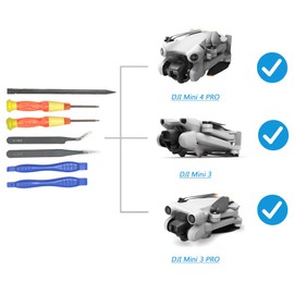 iMusk 7 pcs of DJI Mini 3 4 Pro Disassembly Kit with T5 Screwdrivers, Tweezers and Opening Repair Tools for DJI Mini 3 Pro, Mini 3 and Mini 4 Pro Drones
