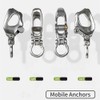 XINDA Adjustment Mobile Anchor, Stainless Steel Descender, Rock Climbing Area