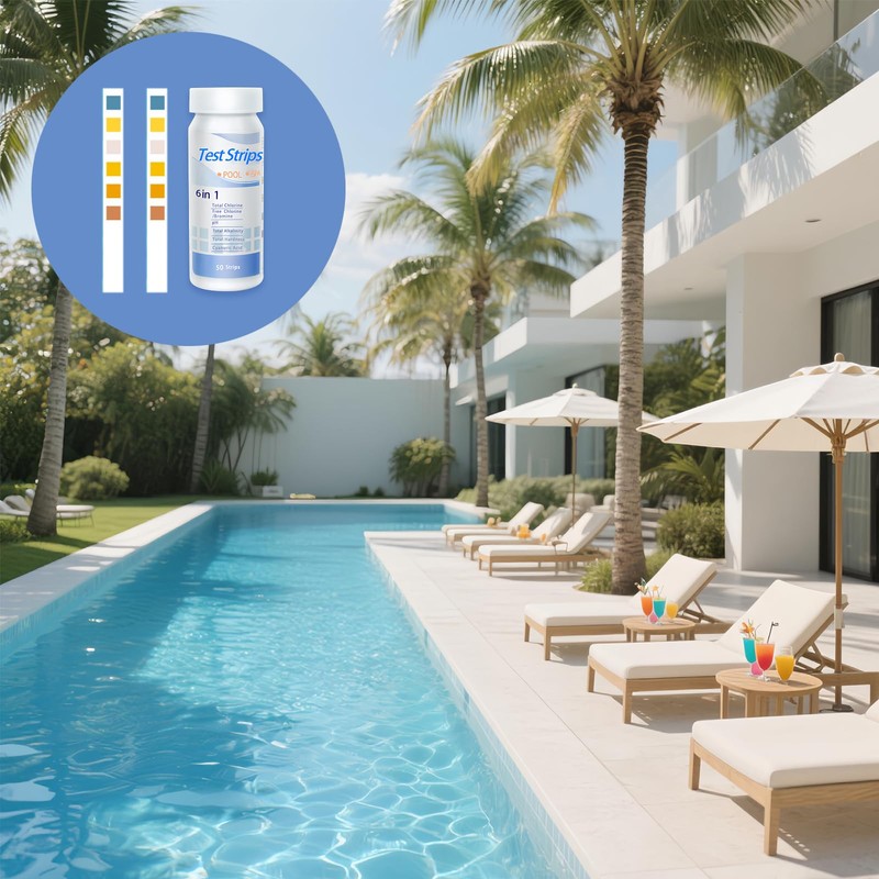 100Pcs Hot Tub 5 In 1 Test Strips, pH Test