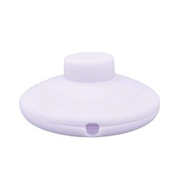 SENRISE 2A Round Floor Switch for Floor and Floor Lamp (Black/White/Transparent), White