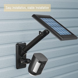 HOLACA 2-in-1 Vinyl Siding Clips for Stick Up Cam Pro Solar Panel, Spotlight Cam Pro/Plus and Stick Up Cam Battery/Wired Hanger Hooks Siding Mount for Ring Super Solar Panel (Black)